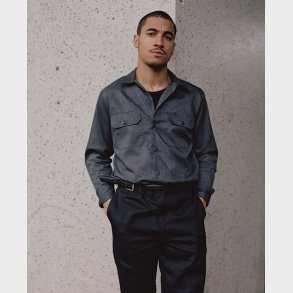 Dickies slim workshirt LS Charcoal