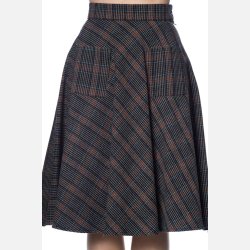 Claire skrt i ternet gr og brun