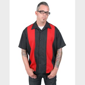 Steady Skjorte med rde paneler