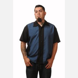 Steady Clothing Blue Panel skjorte