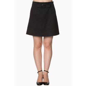 A-line kort 60er miniskrt i sort