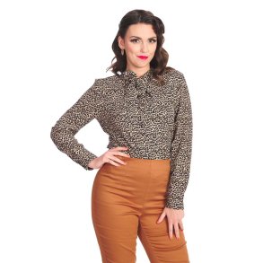 Animal Attract skjortebluse Leopard