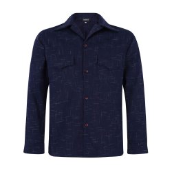Adam Crosshatch Skjorte Navy