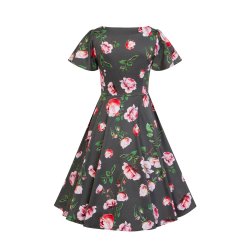 Amour 50er swingkjole med roser