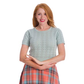 Bow Knit Jumper Mint