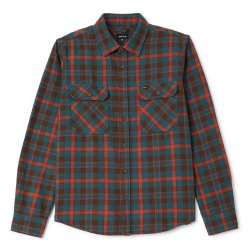 Brixton Bowery Flannel skjorte Walnut/Blue