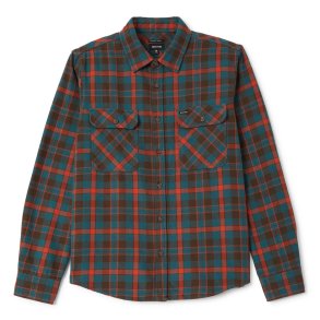 Brixton Bowery Flannel skjorte Walnut/Blue
