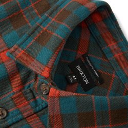 Brixton Bowery Flannel skjorte Walnut/Blue