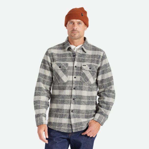 Brixton Bowery Heavy Weight Flannel charcoal