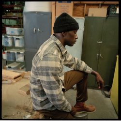 Brixton Bowery Heavy Weight Flannel charcoal