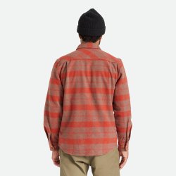 Brixton Bowery Heavy Weight Flannel Brick Red