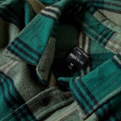 Brixton Bowery Heavy Weight Flannel Pine/Olive