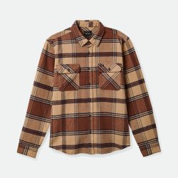 Brixton Bowery Heavy Weight Flannel Sand/Bison