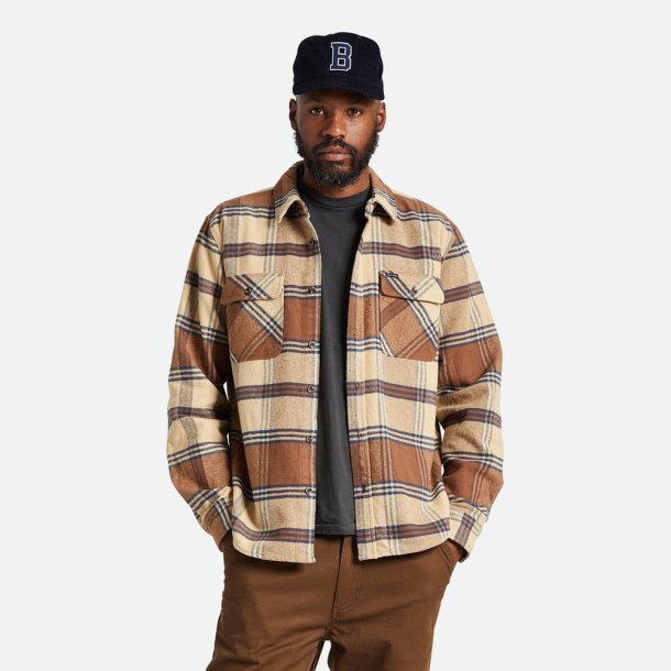 Brixton Bowery Heavy Weight Flannel Sand/Bison