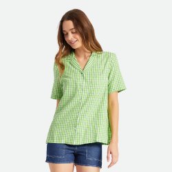 Brixton Bunker Green Gingham skjorte