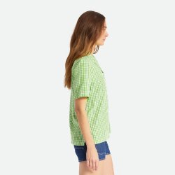 Brixton Bunker Green Gingham skjorte