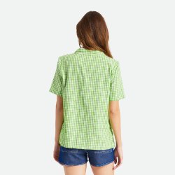 Brixton Bunker Green Gingham skjorte
