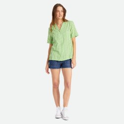 Brixton Bunker Green Gingham skjorte