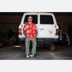 Brixton Charter Aloha Red Palm