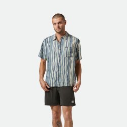 Brixton Cru Slub Stripe Basalt Blue