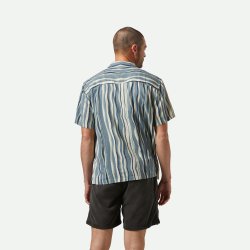 Brixton Cru Slub Stripe Basalt Blue