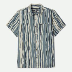 Brixton Cru Slub Stripe Basalt Blue