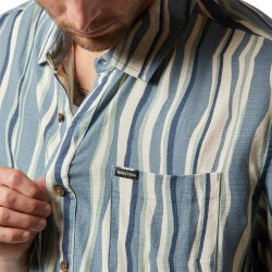 Brixton Cru Slub Stripe Basalt Blue