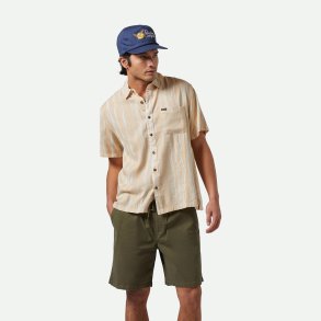 Brixton Cru Slub Stripe Hazelnut