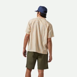 Brixton Cru Slub Stripe Hazelnut