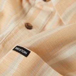 Brixton Cru Slub Stripe Hazelnut