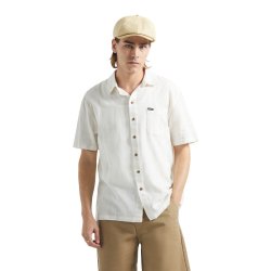 Brixton Cru Striped Dobby Off white