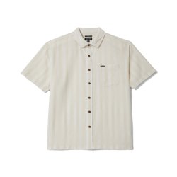 Brixton Cru Striped Dobby Off white