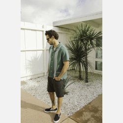 Brixton Bunker Jacquard Green