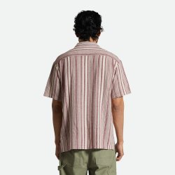 Brixton Bunker Seersucker Cranberry