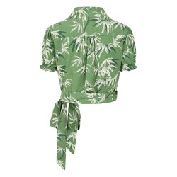 Bamboo sl-om bluse i grn
