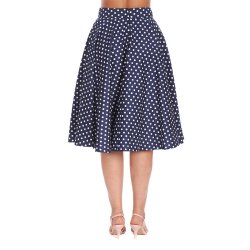 Dot Days swing nederdel navy