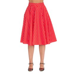 Dot Days swing nederdel rd