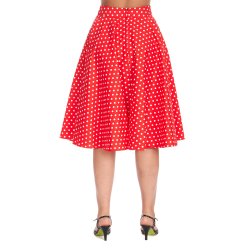 Dot Days swing nederdel rd