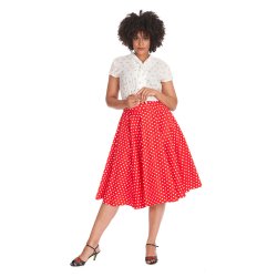 Dot Days swing nederdel rd