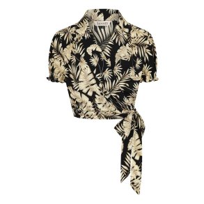 Yvette sl-om bluse i sort