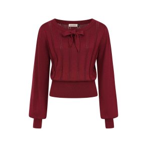 Angel Pointelle striktr�je i burgundy