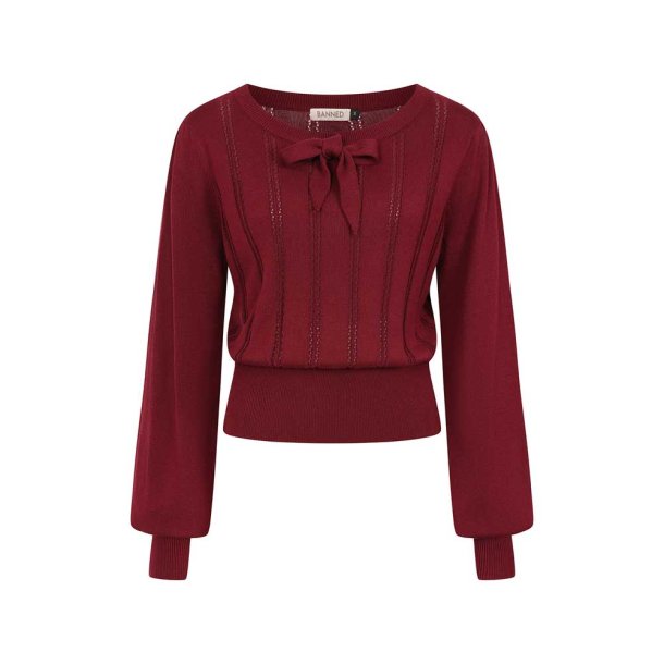Angel Pointelle striktr�je i burgundy