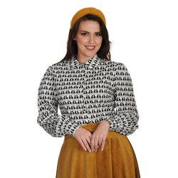 Cat Queen skjortebluse