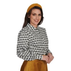 Cat Queen skjortebluse