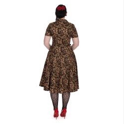 Cheetah Girl Swing 1950'er skjortekjole