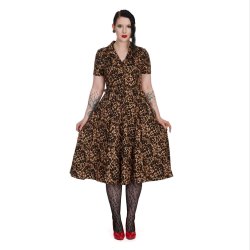 Cheetah Girl Swing 1950'er skjortekjole
