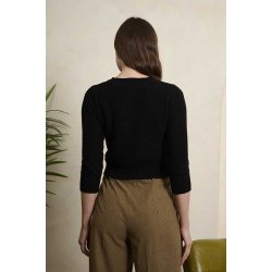 Fara Bomulds cardigan Black