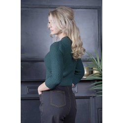 Fara Bomulds cardigan Forest Green
