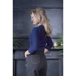 Fara Bomulds cardigan Navy
