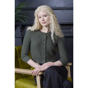 Fara Bomulds cardigan Olive Green